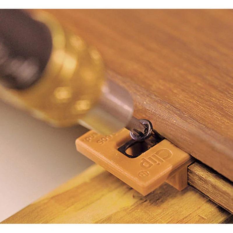 Extreme Ipe Clip Hidden Deck Fastener Kit, (175 pack), Brown